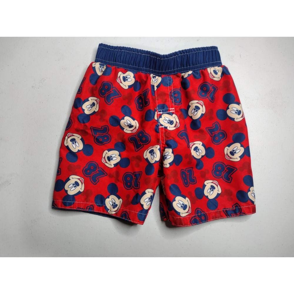 Disney Junior Mickey Mouse Boys Red Swim‎ Trunks Size 3T